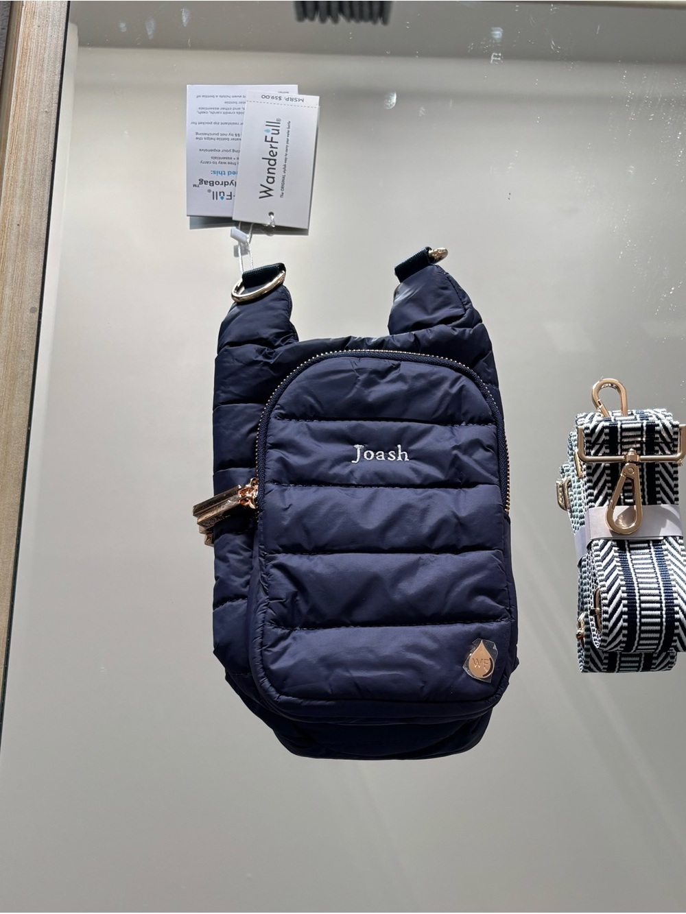 Ash Navy Quilted Belt Bag